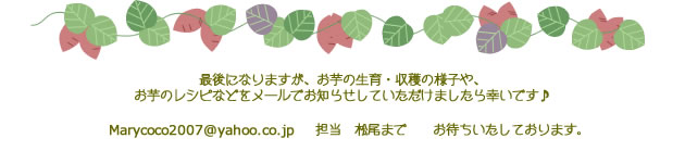 メールをお待ちいたしております