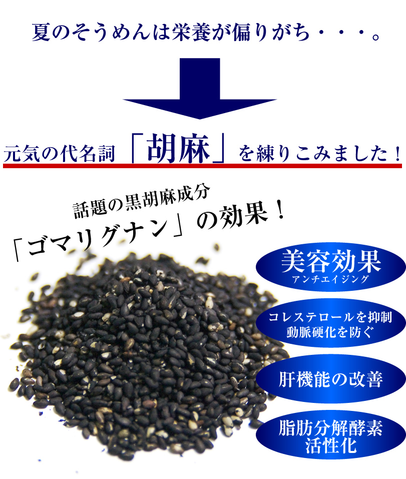 黒胡麻成分「ゴマリグナン」はここがすごい！「美容成分（アンチエイジング）」「コレステロールを抑制（動脈硬化を防ぐ）」「肝機能の改善」「脂肪分解酵素活性化（ダイエットに）」。栄養満点の黒胡麻をあらびきにして練りこみました。